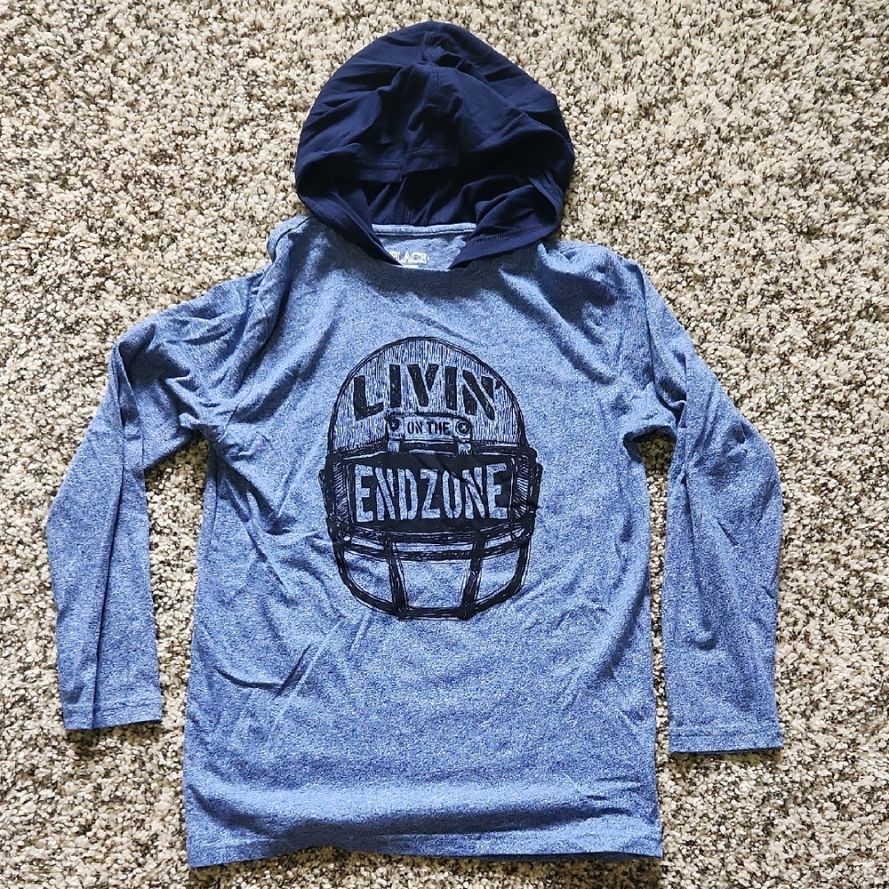 Place Blue Football Graphic Hoodie